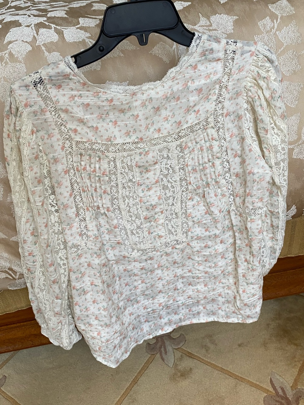 Loveshackfancy floral lace Cotton Blouse M - Picture 6 of 7